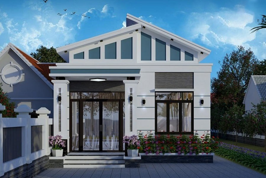 Nhà cấp 4 mái lệch