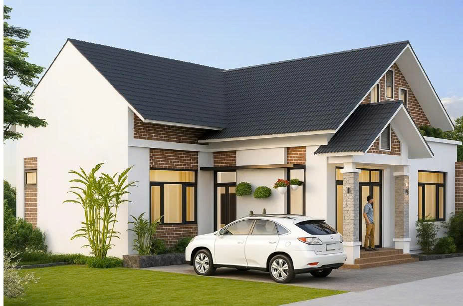 Nhà cấp 4 mái thái chữ l