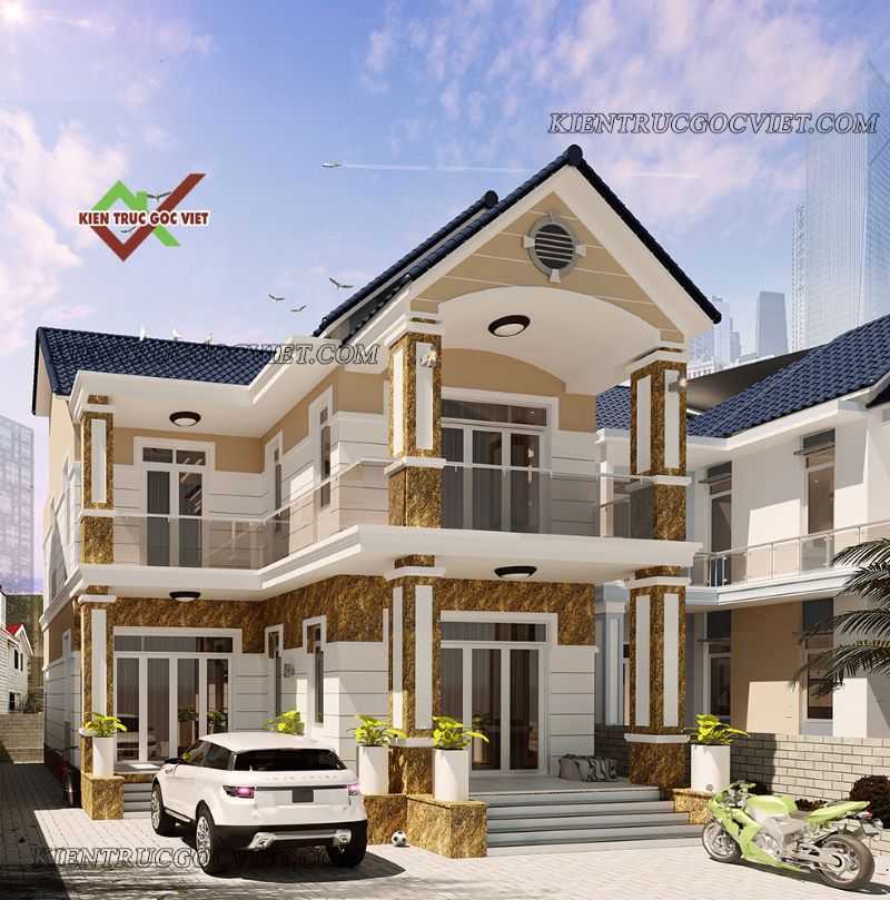 Thiết kế nhà 2 tầng 60m2 5x12m