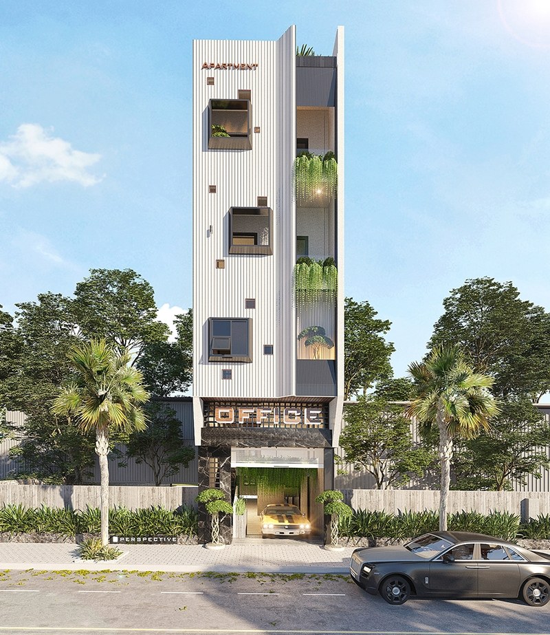 Thiết kế nhà ở kết hợp văn phòng tại Củ Chi thiet ke nha o ket hop van phong tai cu chi