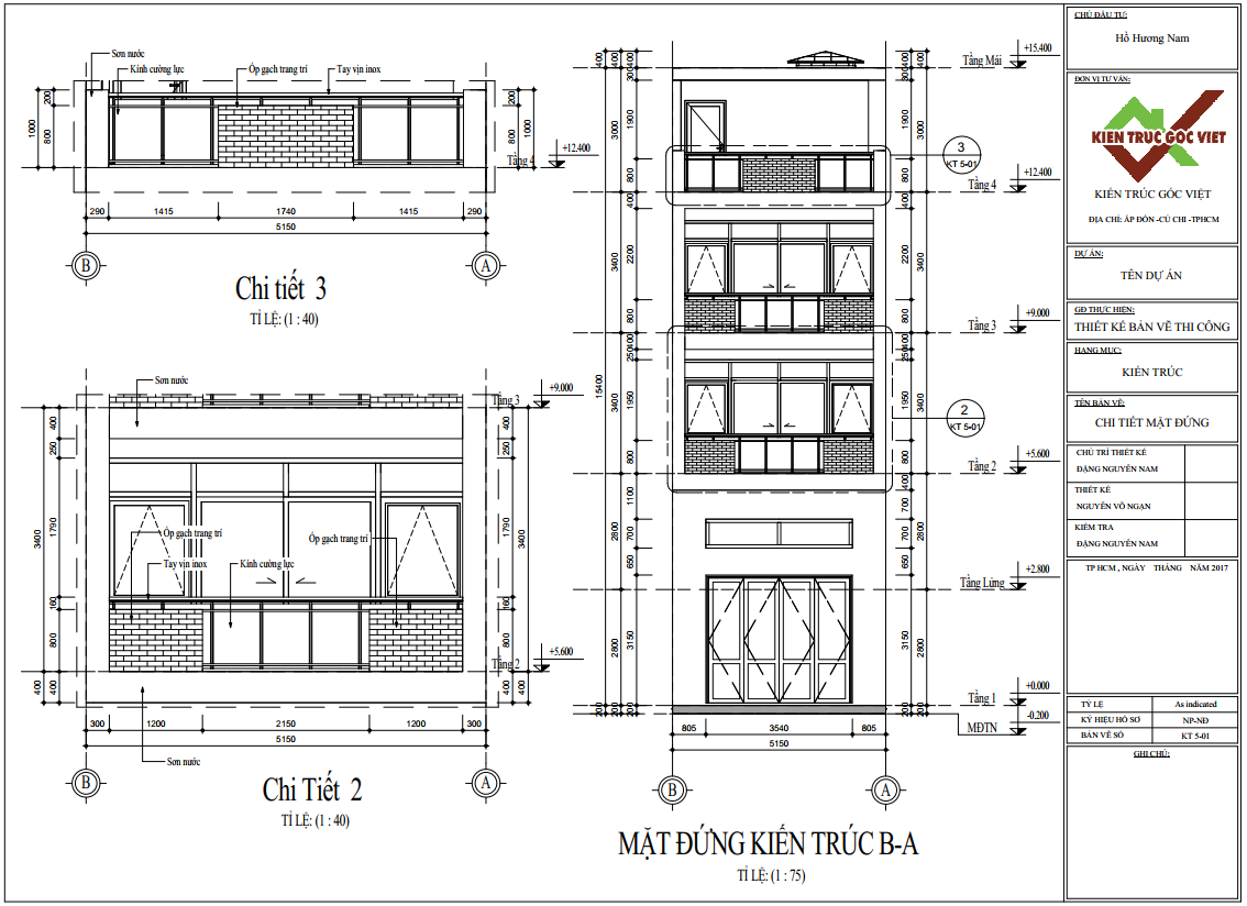 Thiết kế nhà phố ở Hooc Mon