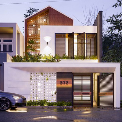 Thiết kế nhà phố giá rẻ đẹp tại Củ Chi , Long An , Tây Ninh