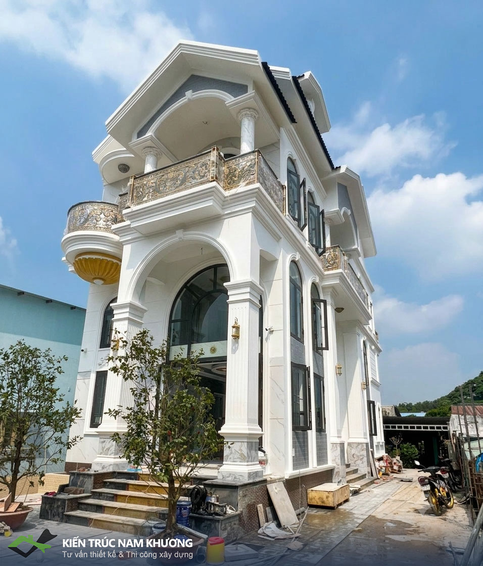 Thi công trọn gói Biệt Thự Chị Sinh 