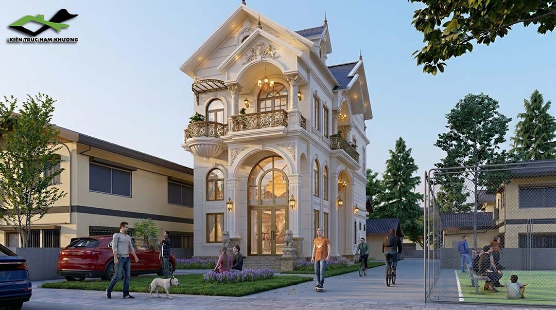 Thiết kế biêt thự đẹp 2 tầng