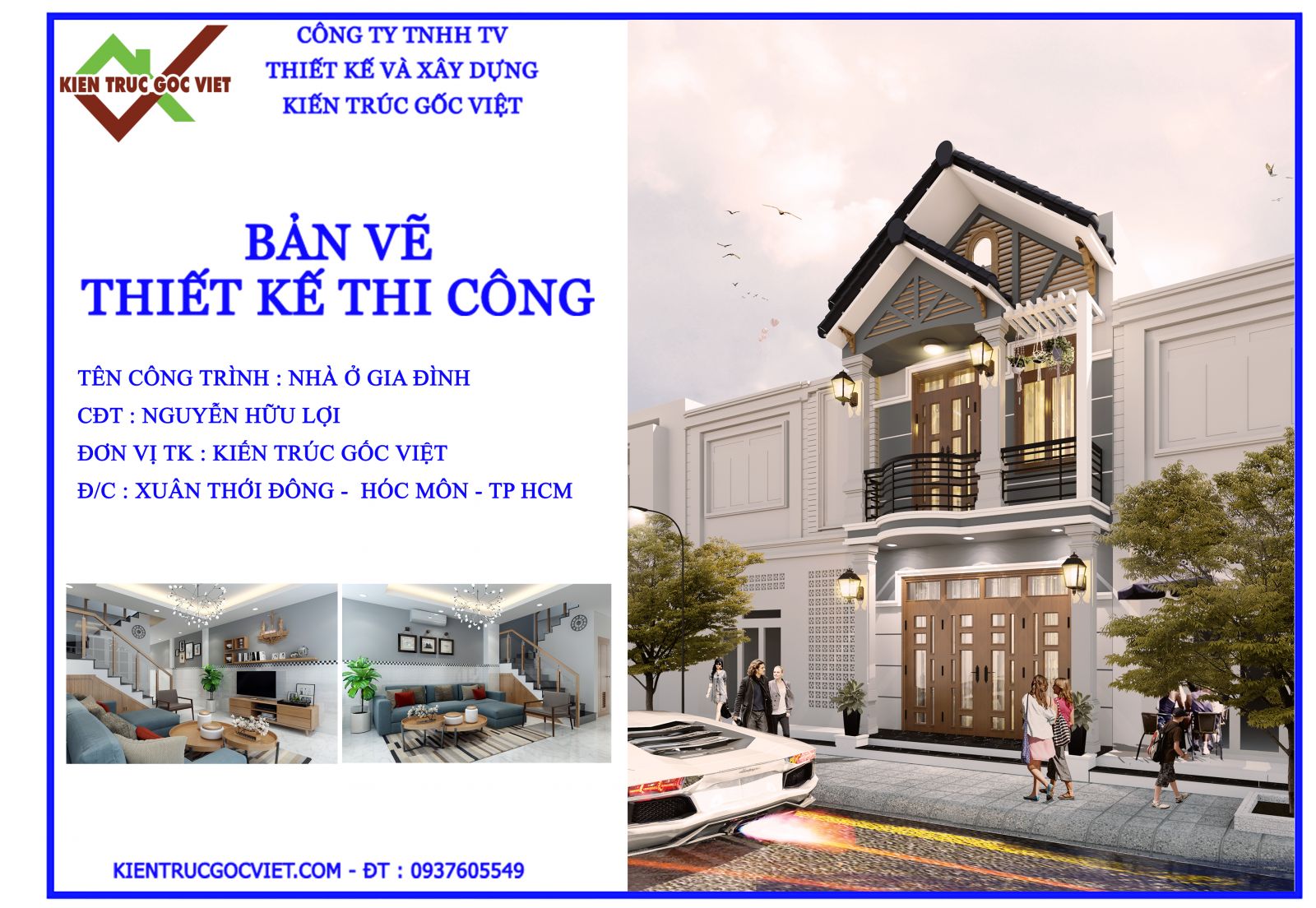 mẫu mặt tiền 4 mái thái