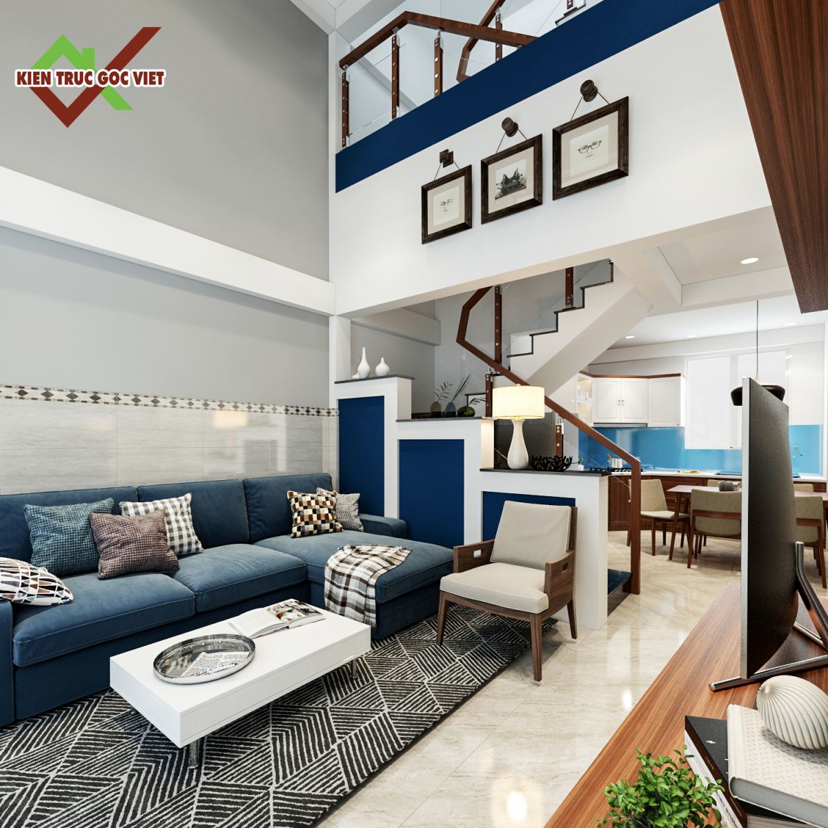 Phối cảnh nội thất phòng khách 