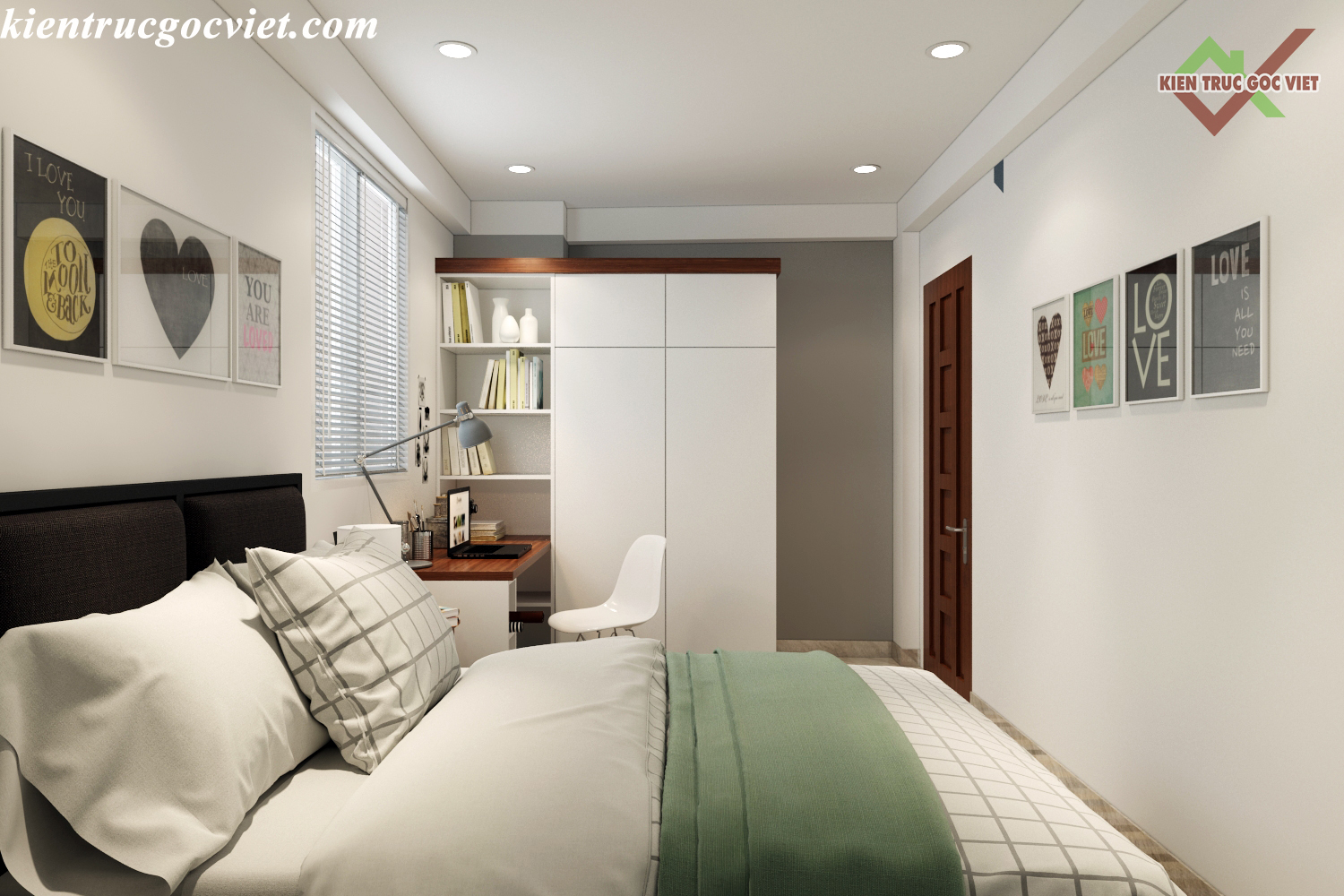Thiết kế nội thất phòng ngủ tầng lửng 