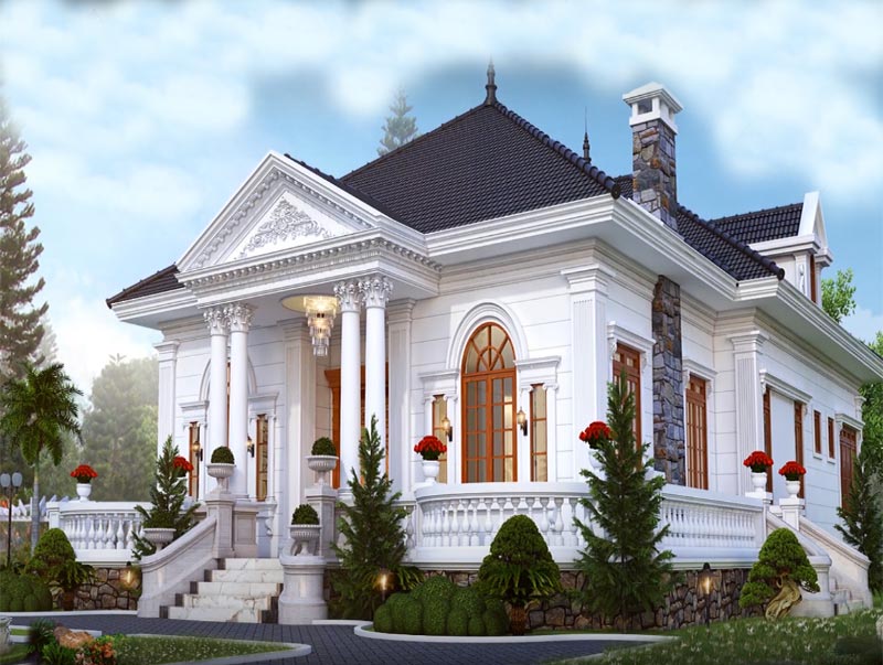 Nhà cấp 4 kiểu Pháp