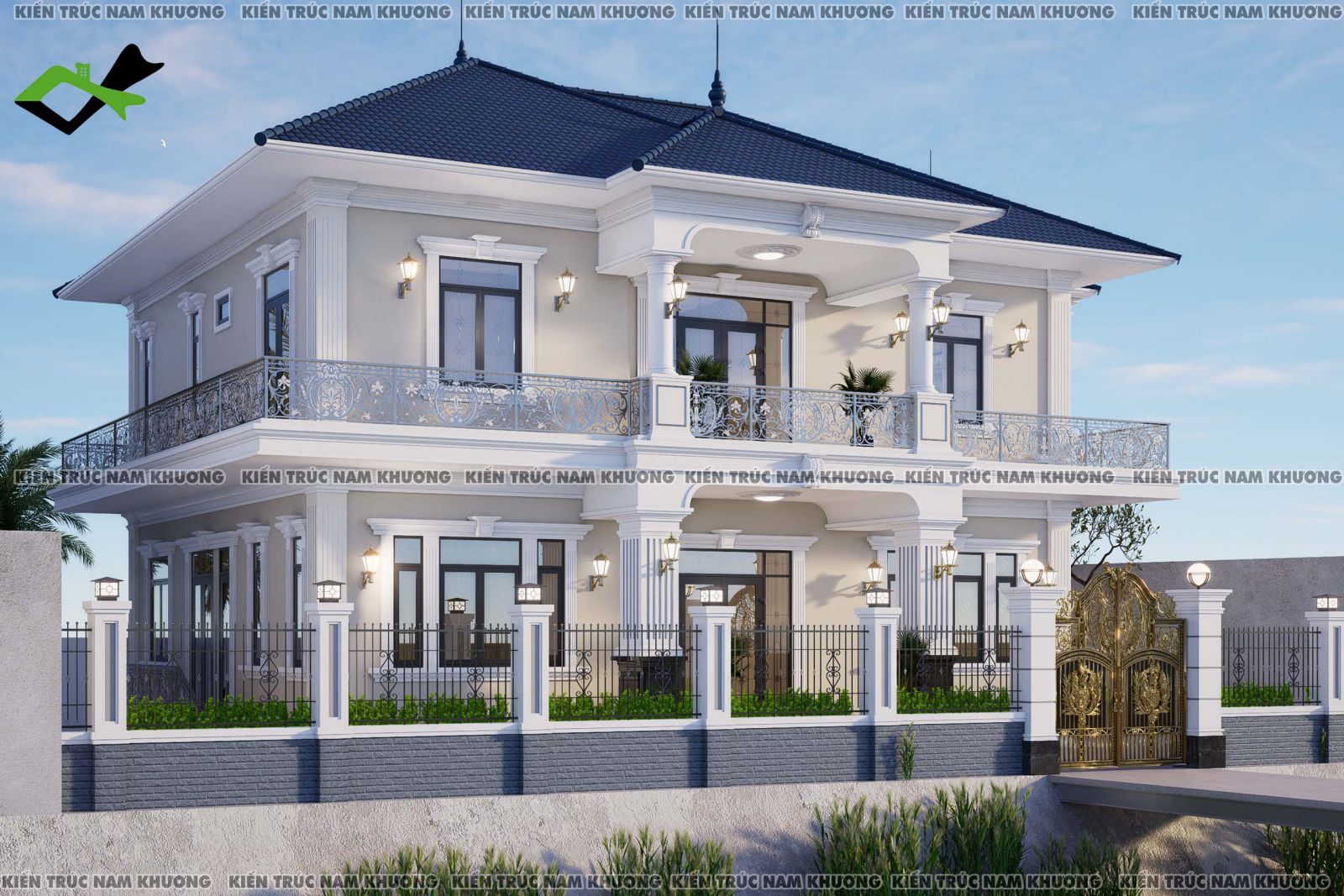 Mẫu nhà phố 2 tầng cực đẹp ở Hóc Môn 