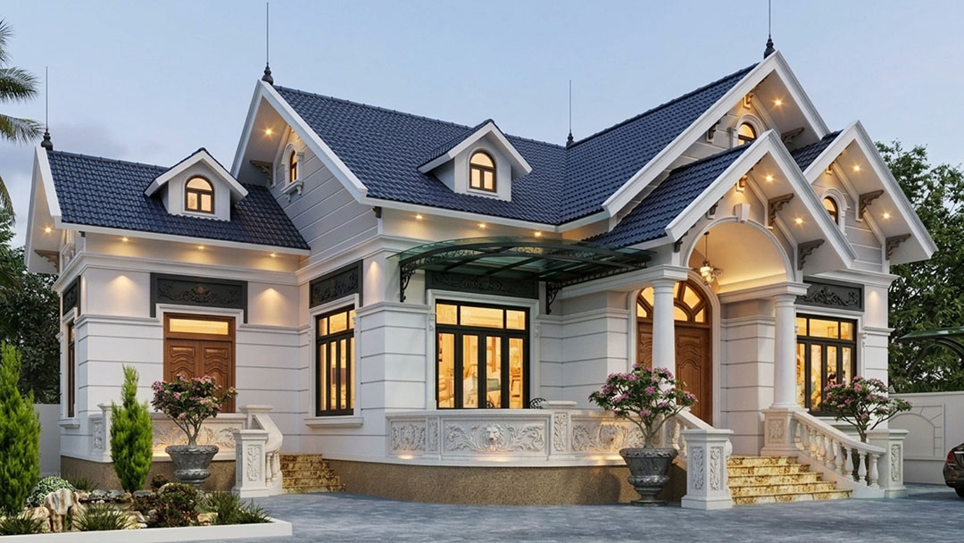 Mẫu thiết kế nhà cấp 4 mái thái 