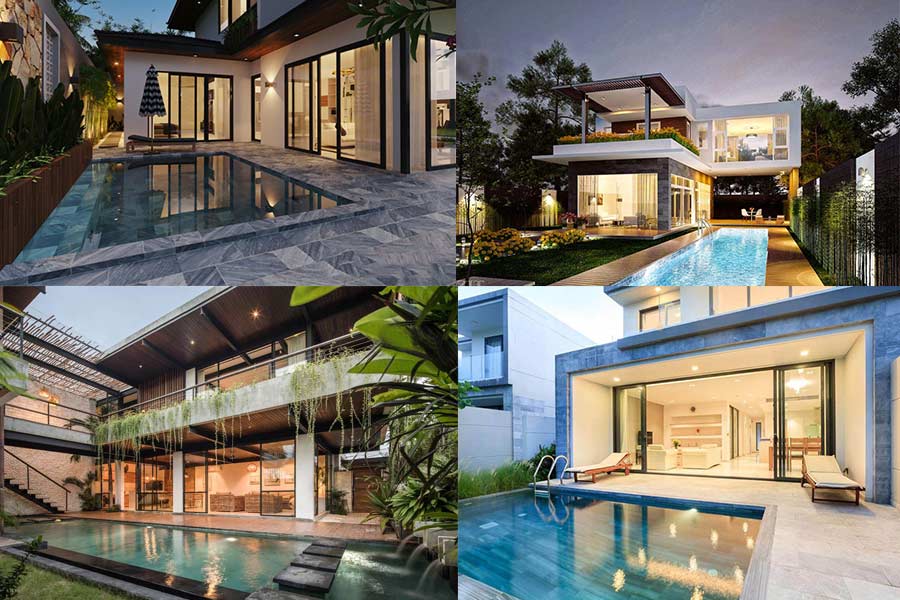 Nhà sân vườn có hồ bơi