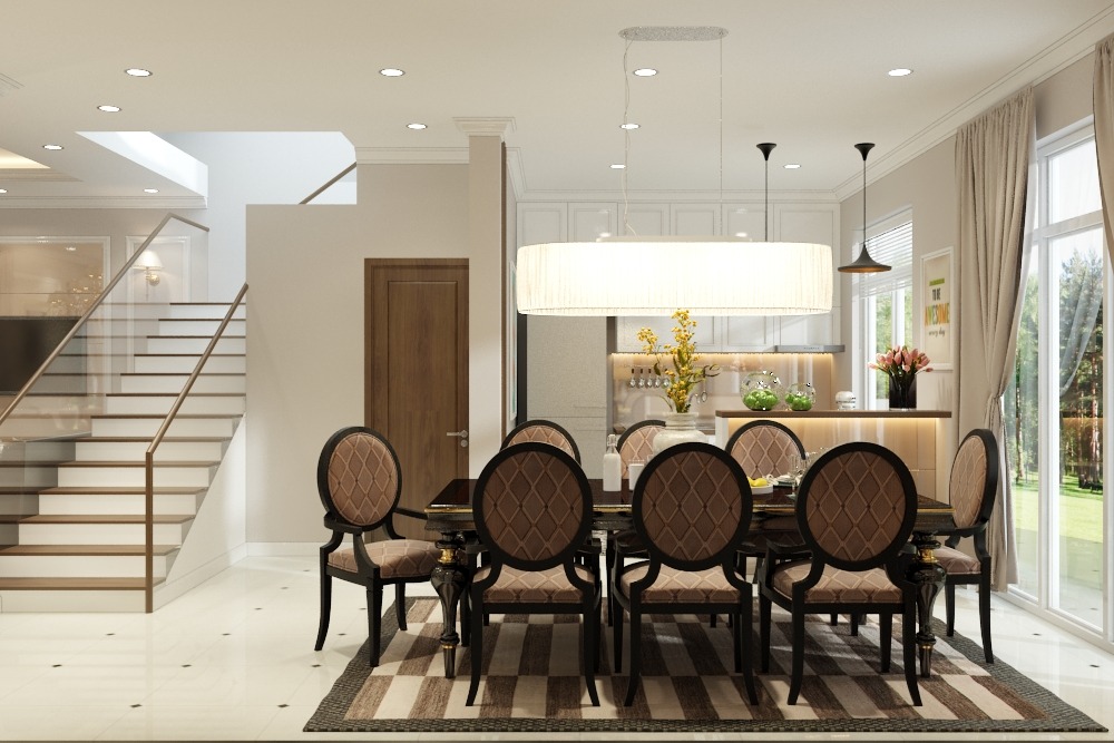 Nội thất bếp tân cổ điển 