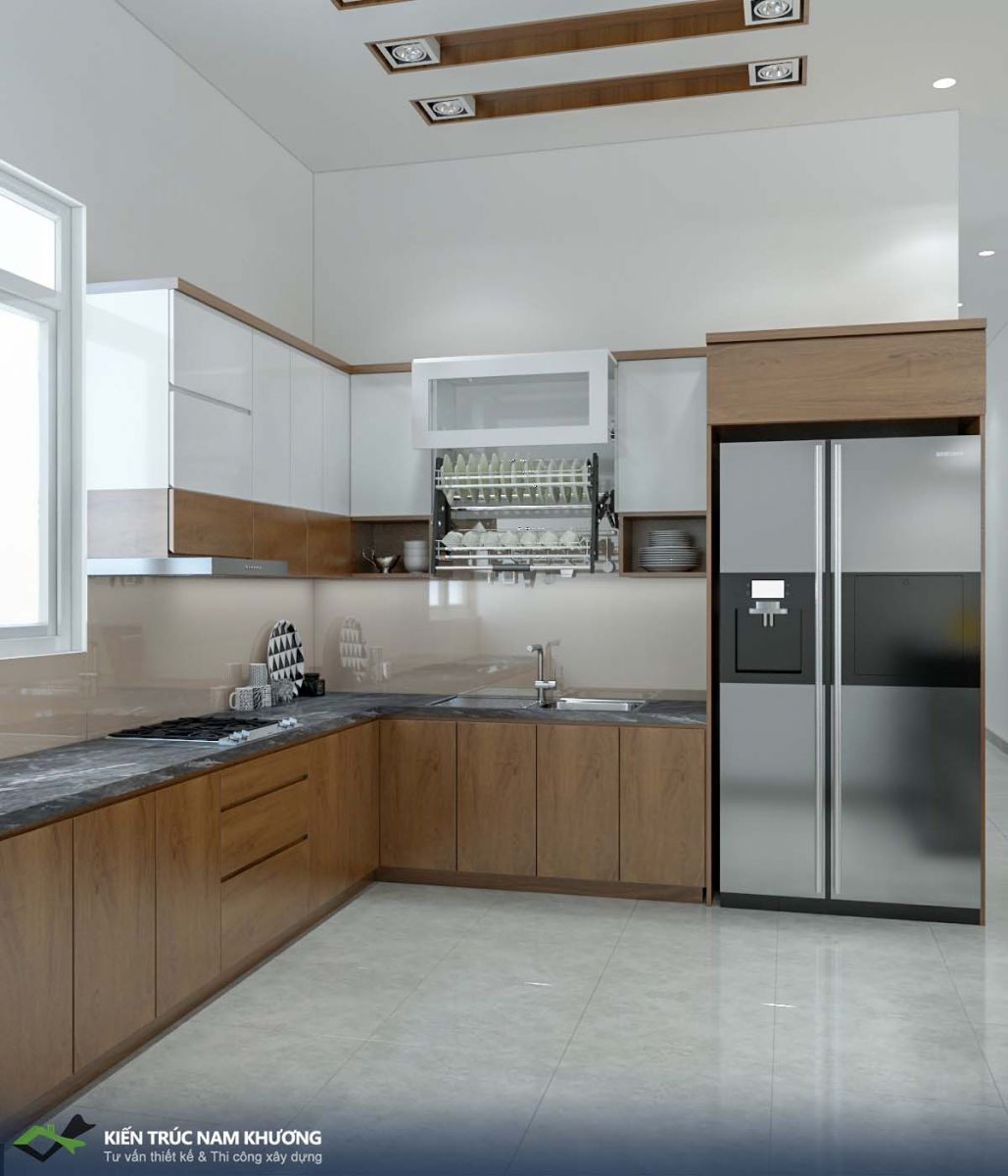thiết kế phối cảnh không gian nhà bếp 